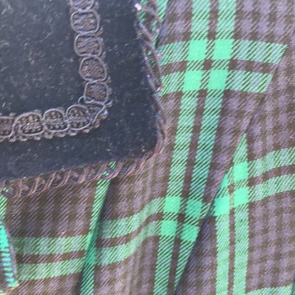 Plaza South Women’s Petites vintages pleated plaid Maxi long coat dress. Size 16 - Picture 4 of 10